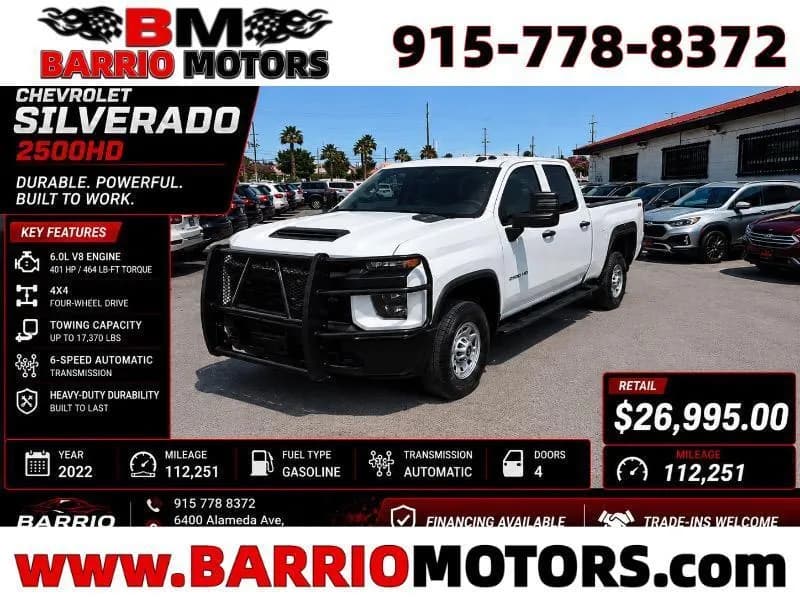 2022 Chevrolet Silverado 2500HD Work Truck Crew Cab Short - Pickup