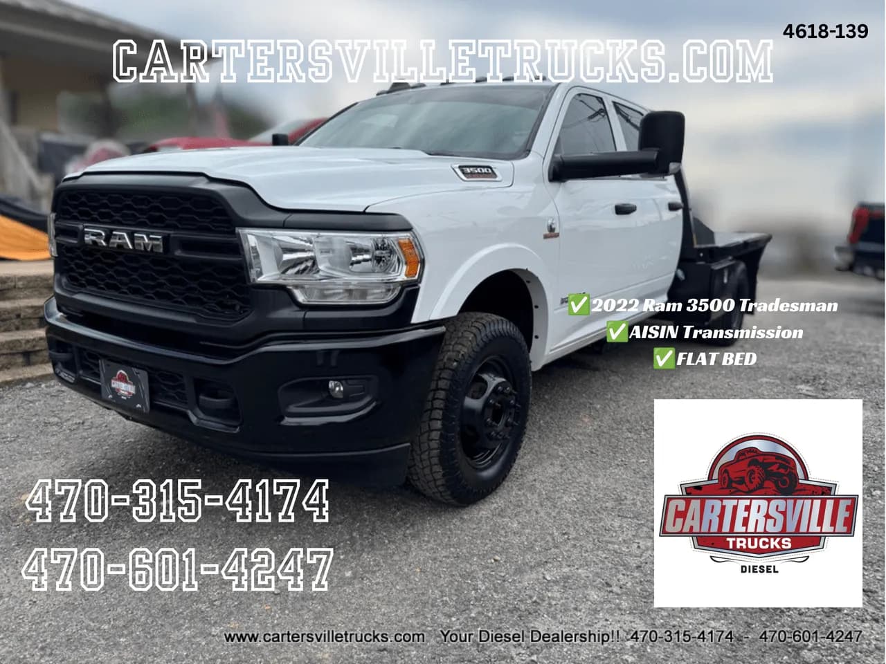 2022 Ram 3500 CAB/Chassis - Flatbed