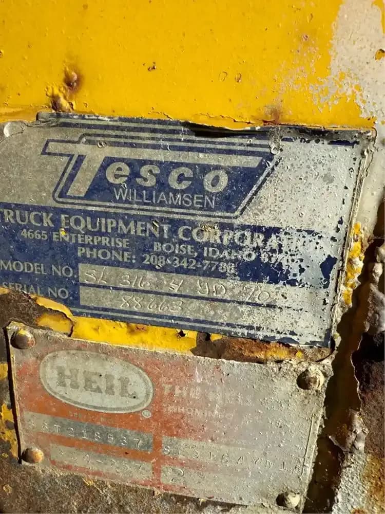 1986 Williamsen 10 Truck Box/Body - Box