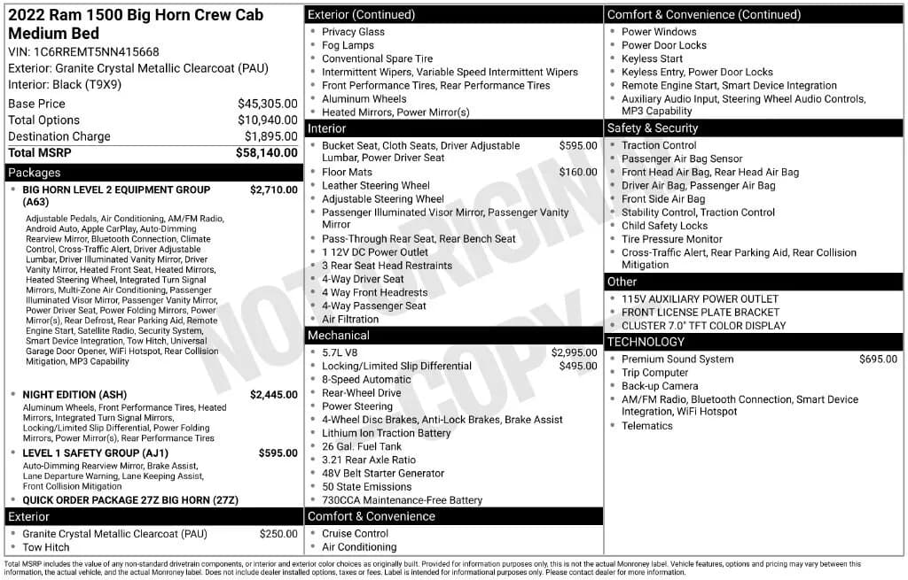 2022 Ram 1500 - Pickup