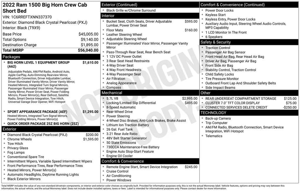 2022 Ram 1500 - Pickup