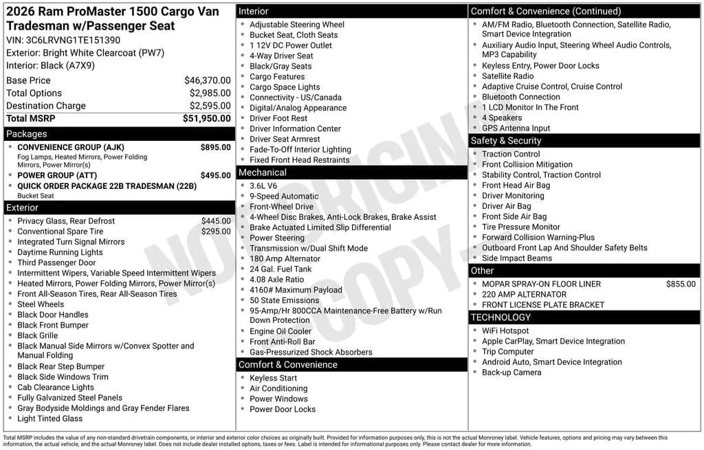 2026 Ram ProMaster - Vans
