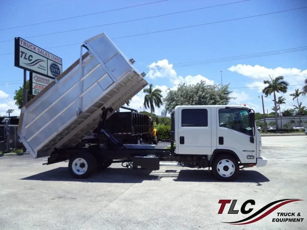 2022 Isuzu NPR HD CREW diesel w/ 14ft Landscape Body Aluminum - Dump