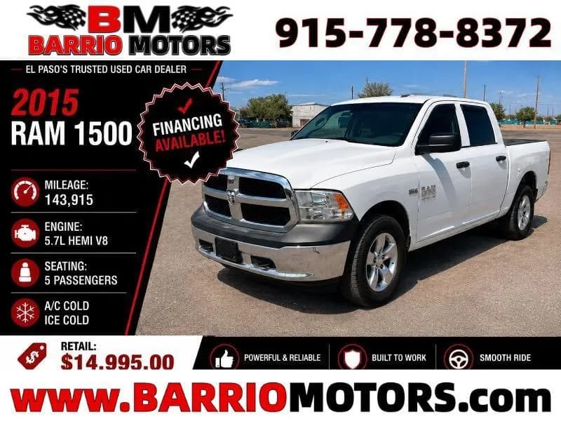 2015 Ram 1500 Tradesman Crew Cab SWB - Pickup