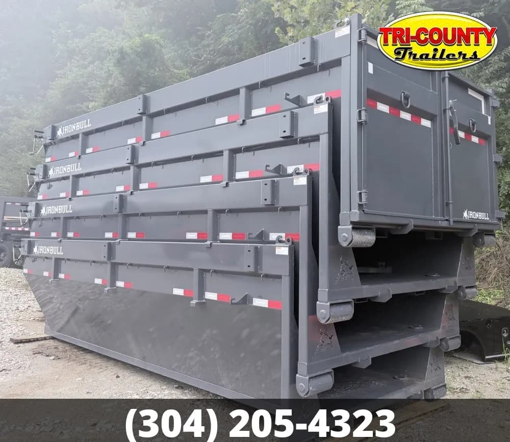 2027 Iron BULL 83'' x 16' Roll Off Stackable Bin - Garbage