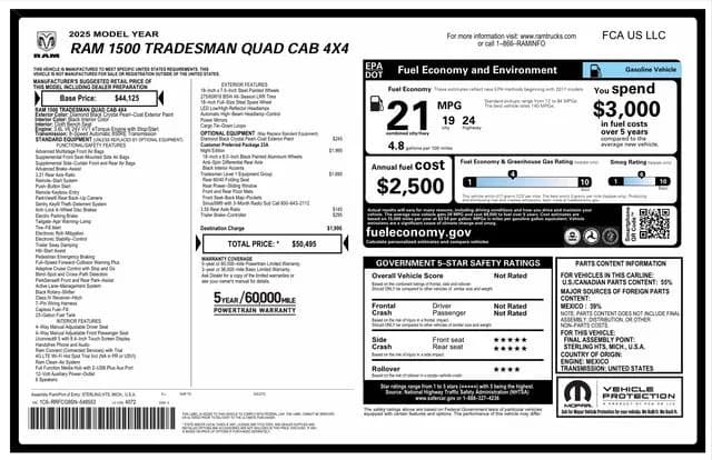 2025 Ram 1500