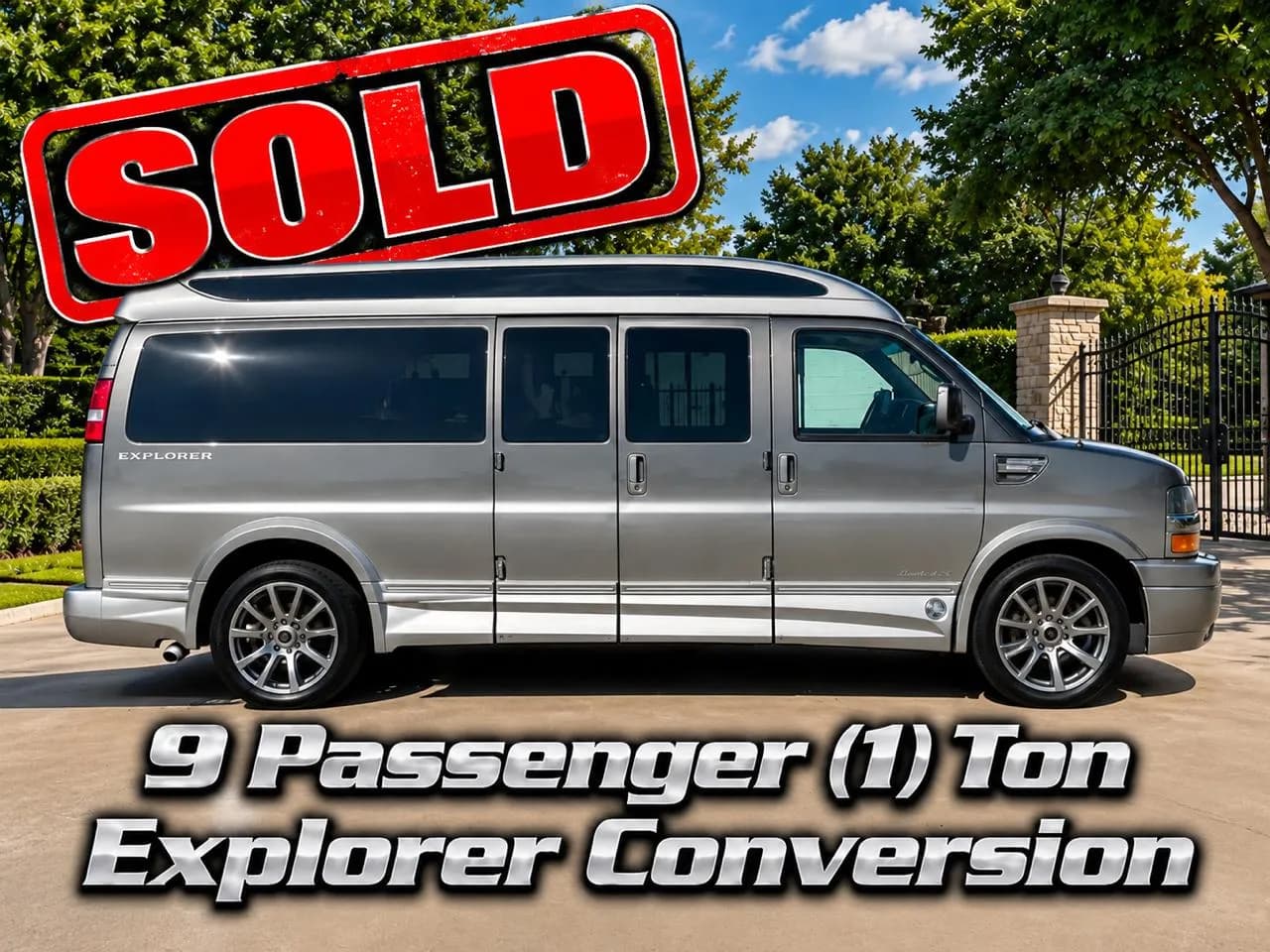 2021 Chevrolet Express 3500 1 Ton 9 Passenger Explorer Conversion Van - Pickup