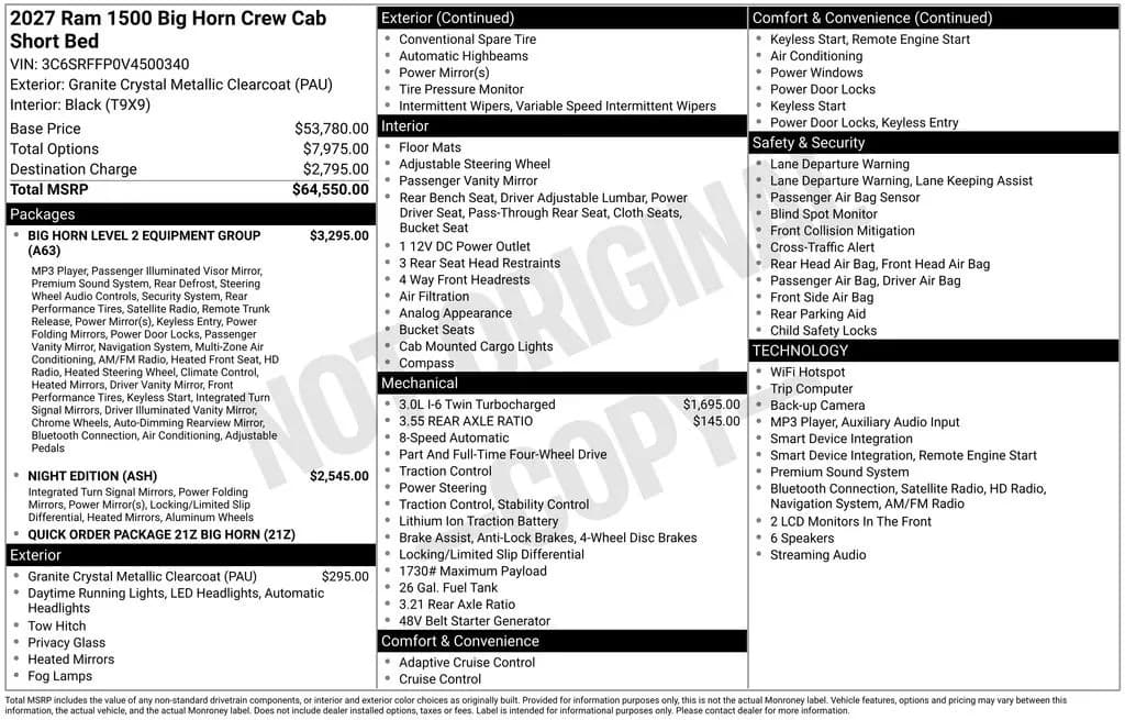 2027 Ram 1500 - Pickup
