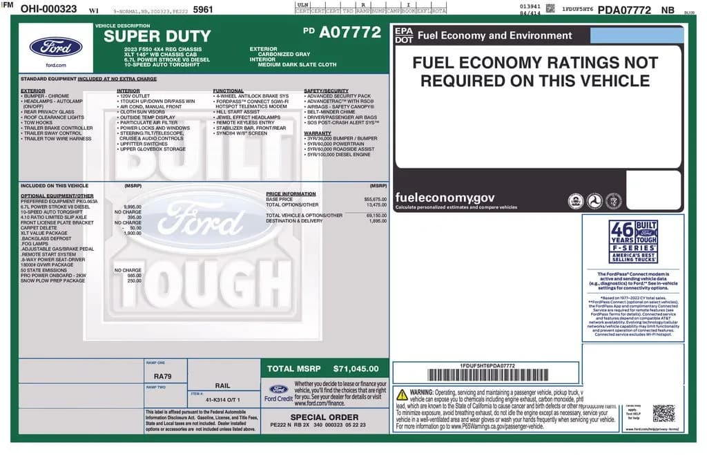 2023 Ford F-550SD - Chassis