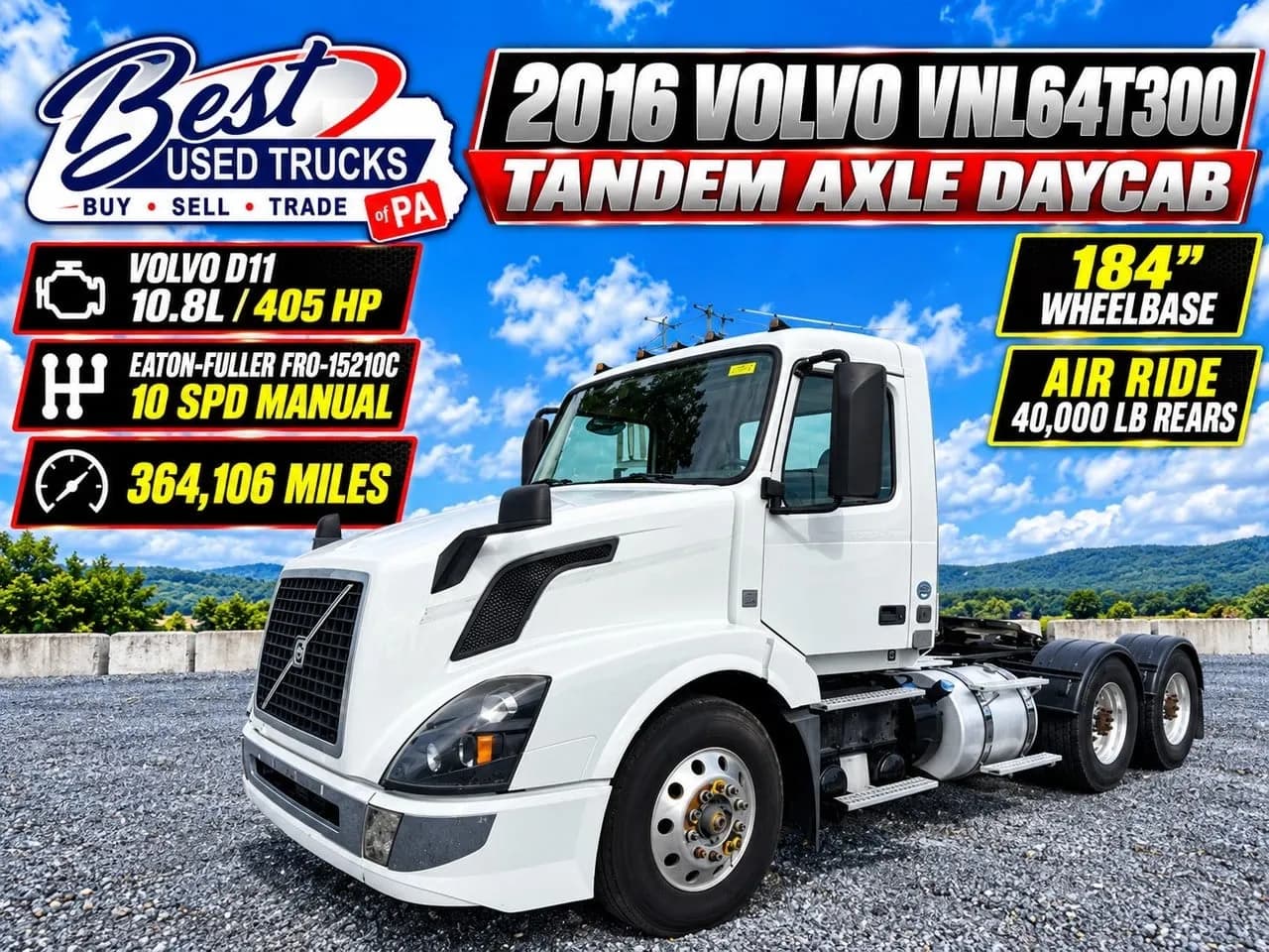 2016 Volvo VNL64T300 - Day Cab