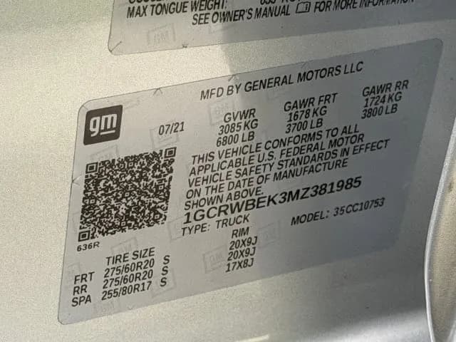 2021 Chevrolet Silverado 1500 - Pickup