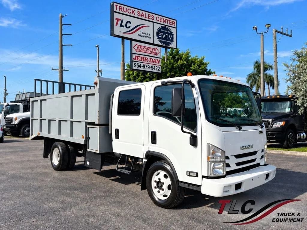 2016 Isuzu NPR XD CREW diesel w/ 16ft Landscape Body Steel - Dump