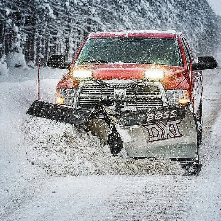 2026 Boss Snowplow 9'2" Stainless Steel DXT V-Plow - Dual Trip Edge w/Cold Front Tech - Plow Trucks / Spreader Trucks