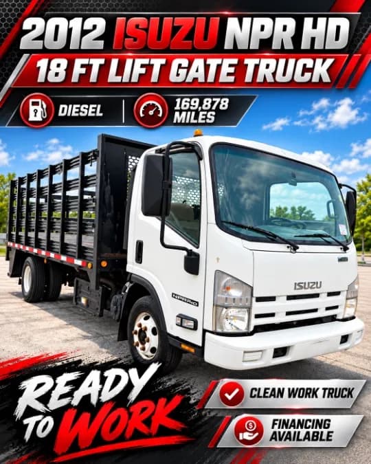 2012 Isuzu NPR HD DSL REG AT - Flatbed