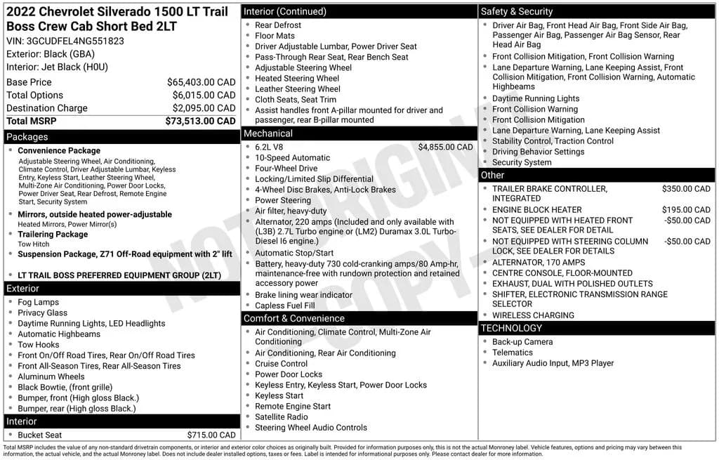 2022 Chevrolet Silverado 1500 - Pickup
